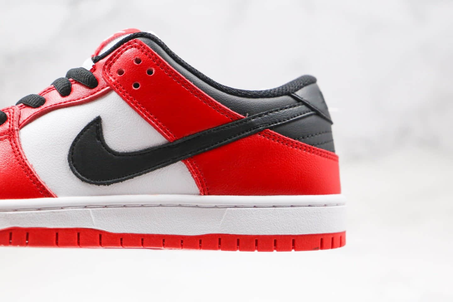 耐克Nike Dunk Low Pro 2020版纯原版本低帮SB DUNK板鞋黑红色内置Zoom气垫 货号:BQ6817-116