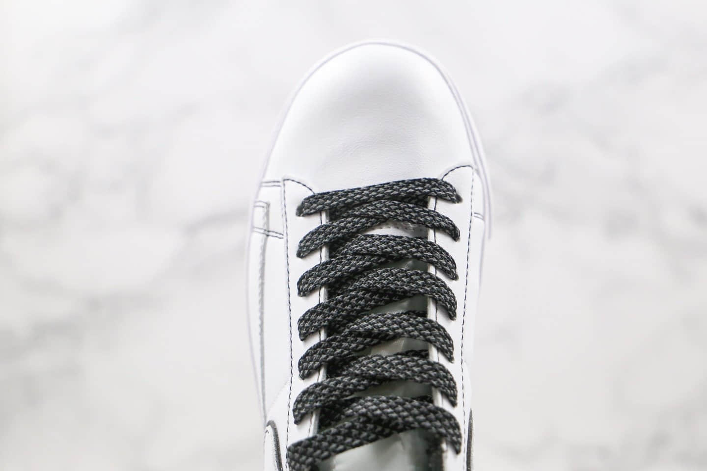 耐克Nike Blazer Low纯原版本低帮开拓者皮面3M反光白黑色原楦头纸板打造 货号:454471-810