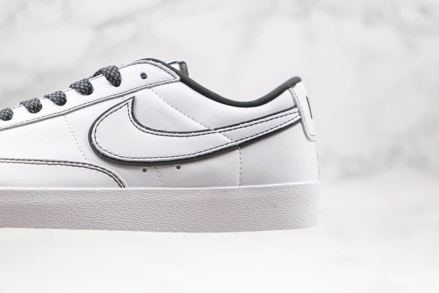 耐克Nike Blazer Low纯原版本低帮开拓者皮面3M反光白黑色原楦头纸板打造 货号:454471-810