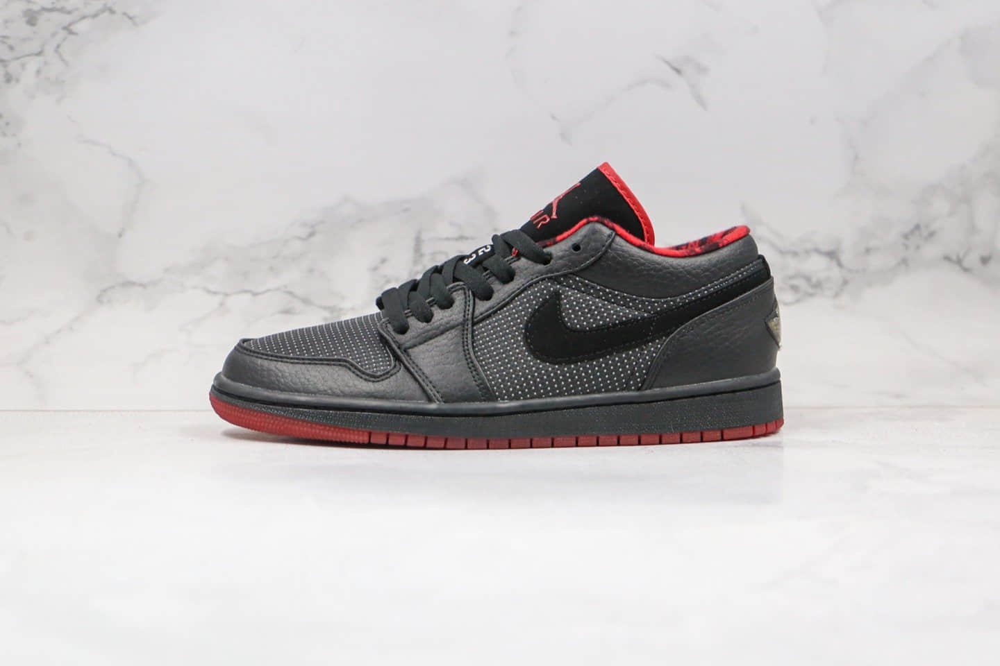 乔丹Air Jordan 1 Low纯原版本低帮AJ1黑红色波点篮球鞋内置气垫原盒原标 货号:309192-001