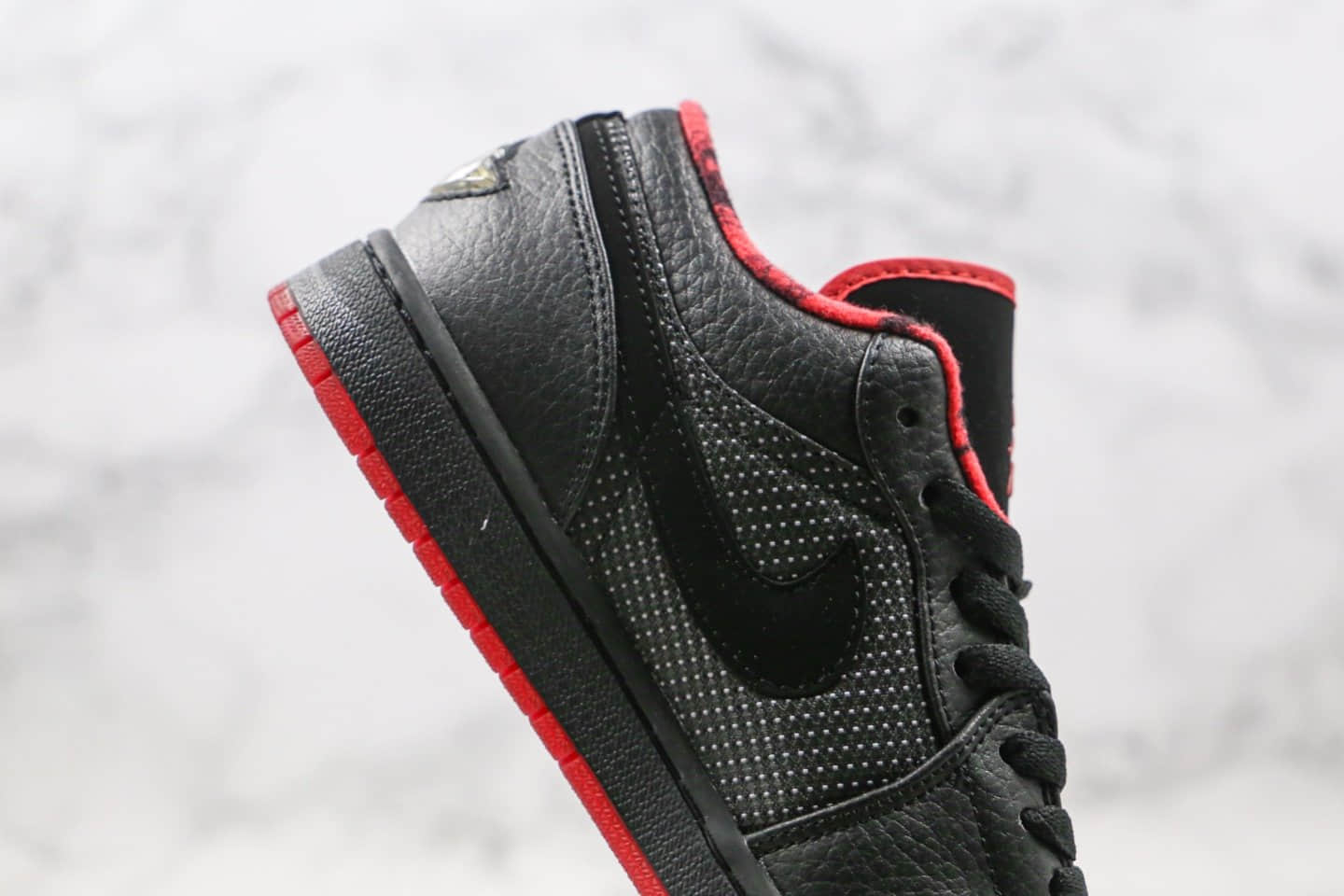 乔丹Air Jordan 1 Low纯原版本低帮AJ1黑红色波点篮球鞋内置气垫原盒原标 货号:309192-001