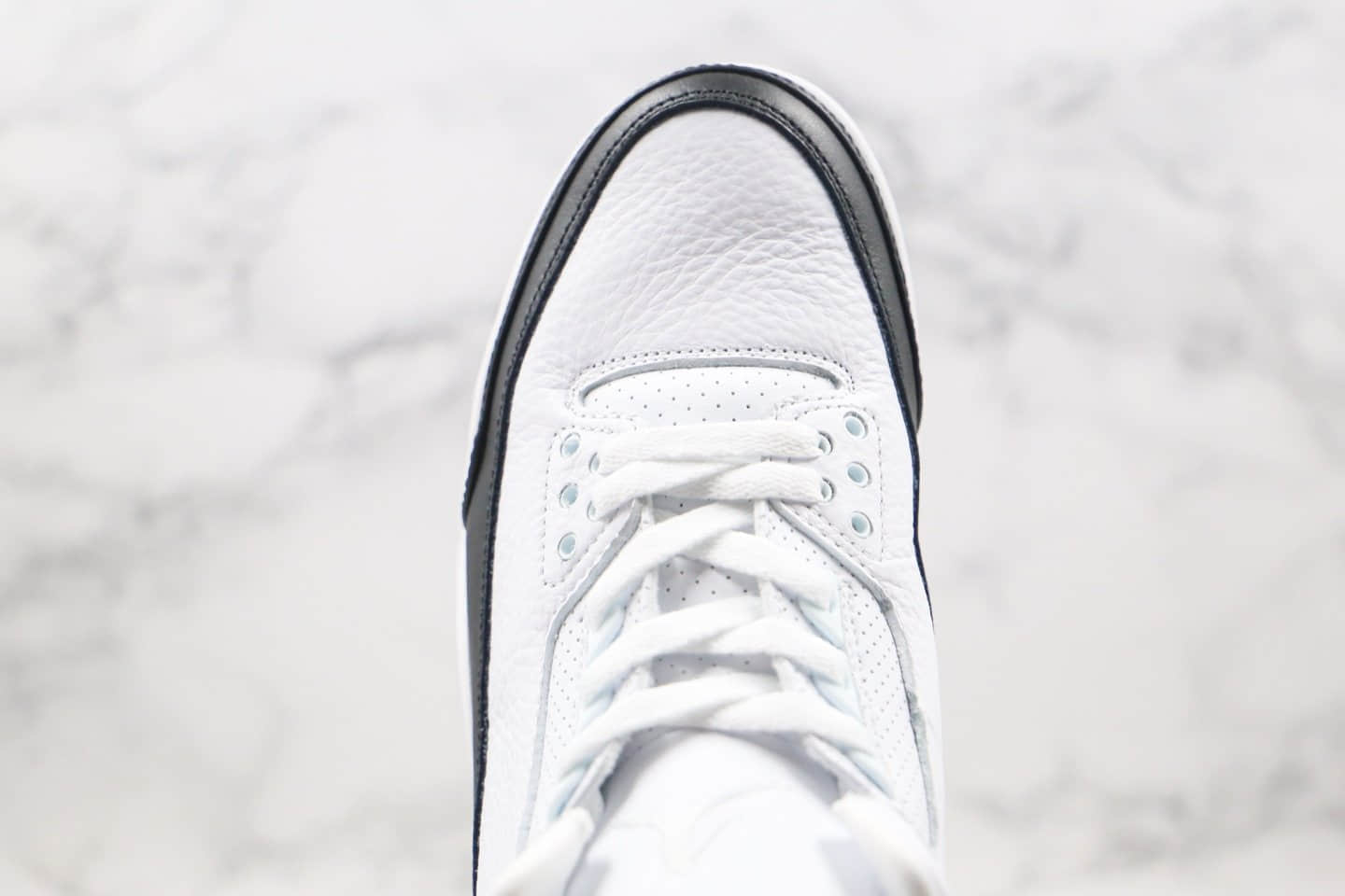 乔丹Air Jordan 3 x Fragment Design纯原版本藤原浩联名款白黑色闪电AJ3篮球鞋原盒原标正确后跟细节 货号:DA3595-100