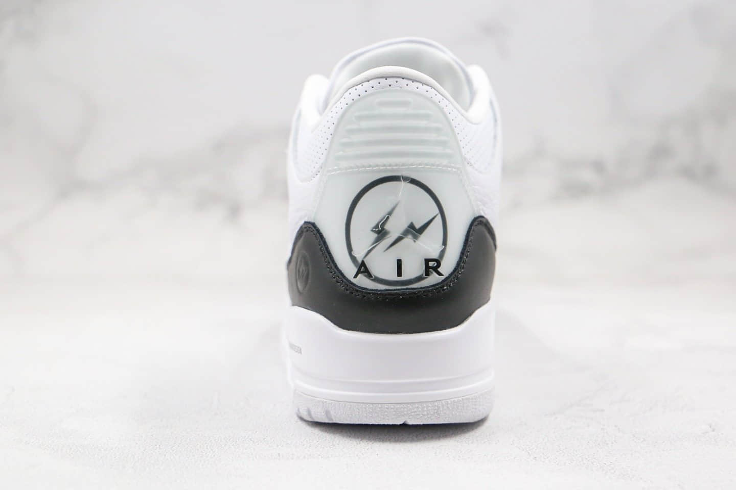 乔丹Air Jordan 3 x Fragment Design纯原版本藤原浩联名款白黑色闪电AJ3篮球鞋原盒原标正确后跟细节 货号:DA3595-100