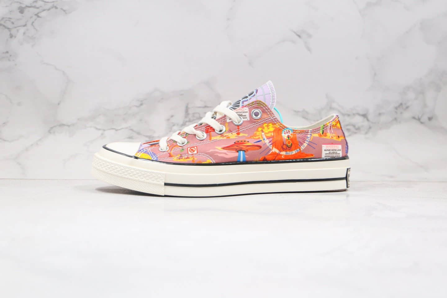 匡威Converse Twisted ResortCONVERSE公司级版本低帮外星人科幻坠落涂鸦款帆布鞋原盒原标 货号:167762C