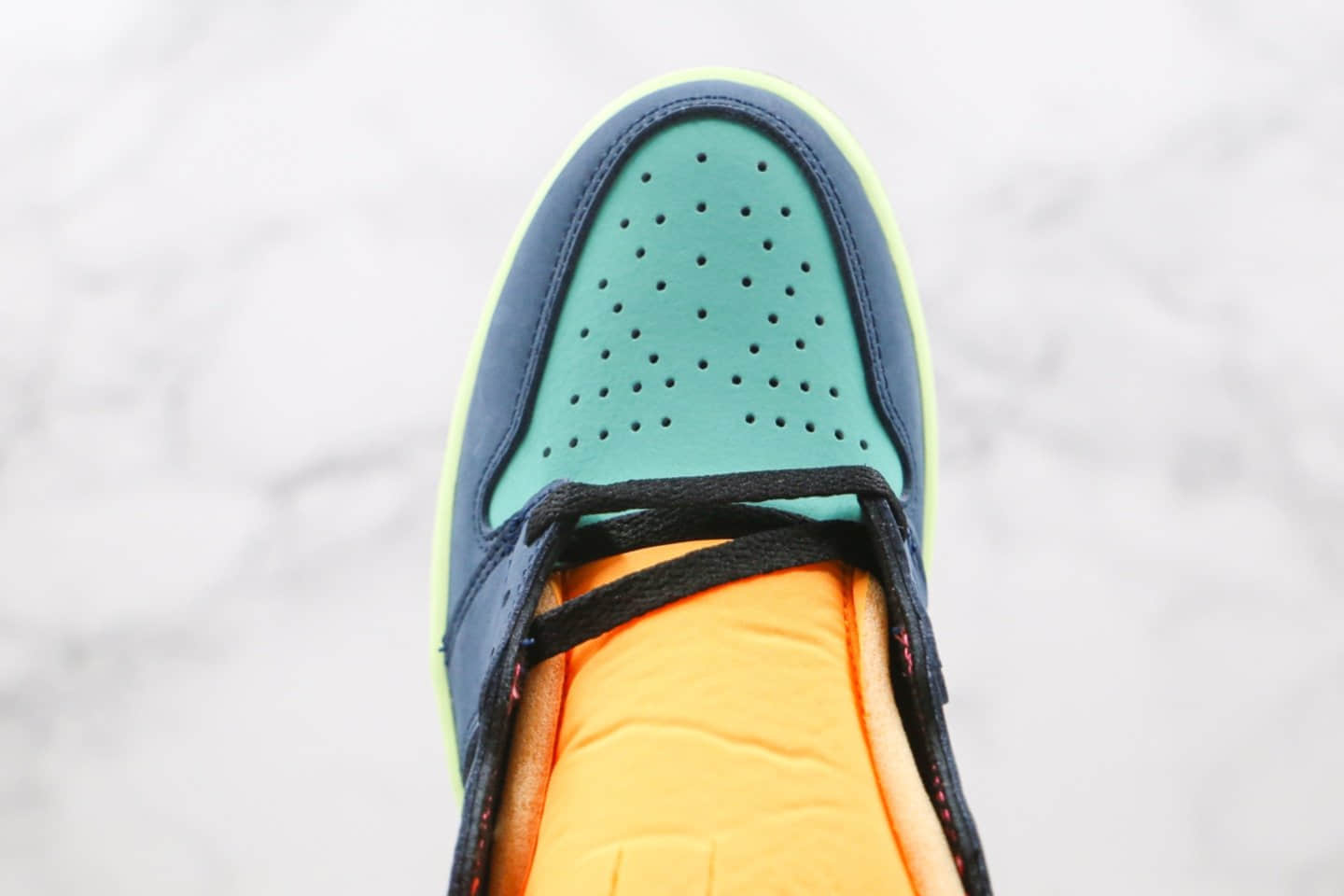 乔丹Air Jordan 1 High OG Bio Hack纯原版本高帮AJ1蓝棕银色拼接撞色正确后跟定型 货号:555088-201