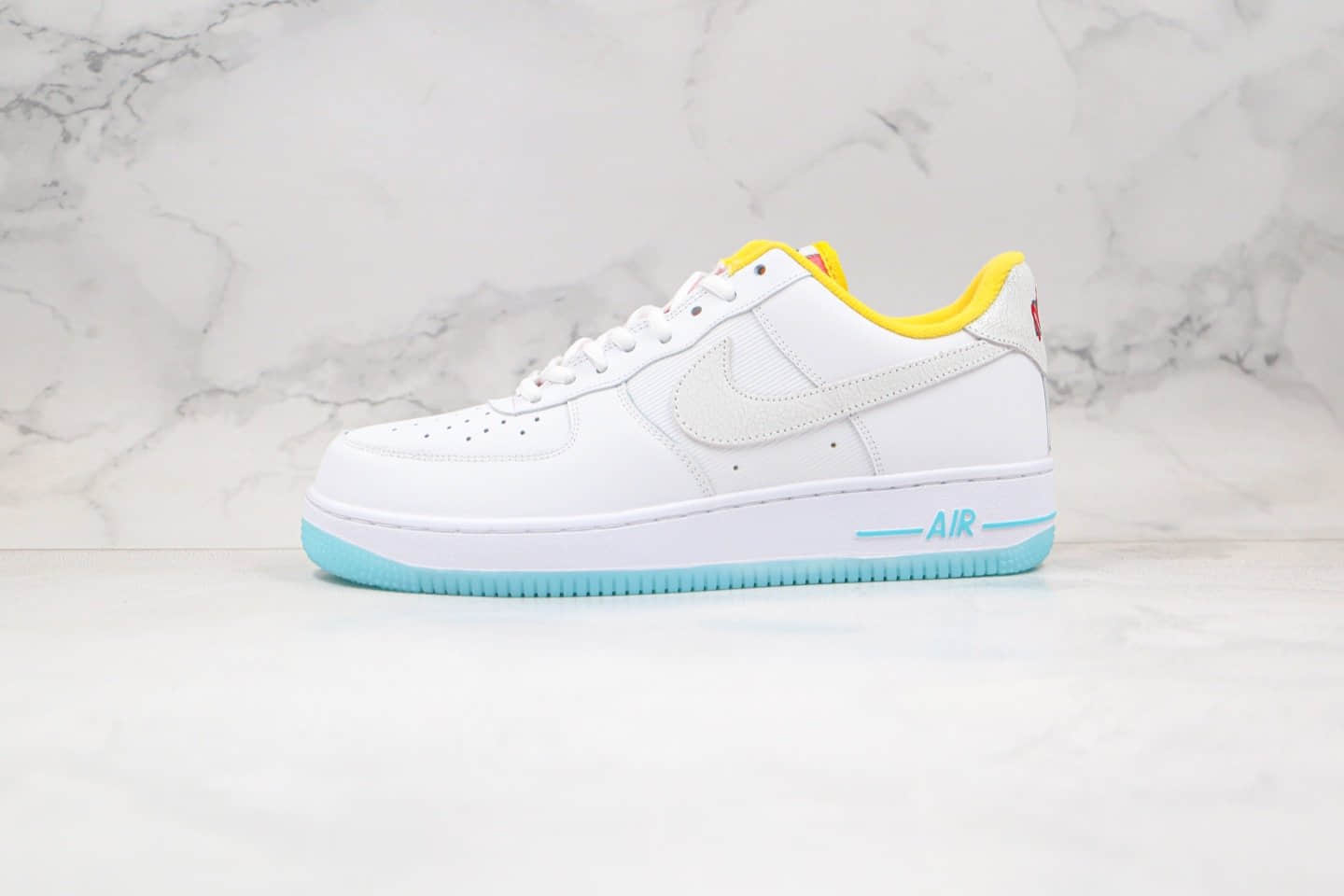 耐克Nike Air Force 1 Pastel White Multicolour纯原版本低帮空军一号绮妮亚LF白黄蓝色板鞋原档案数据开发 货号:CZ8132-100