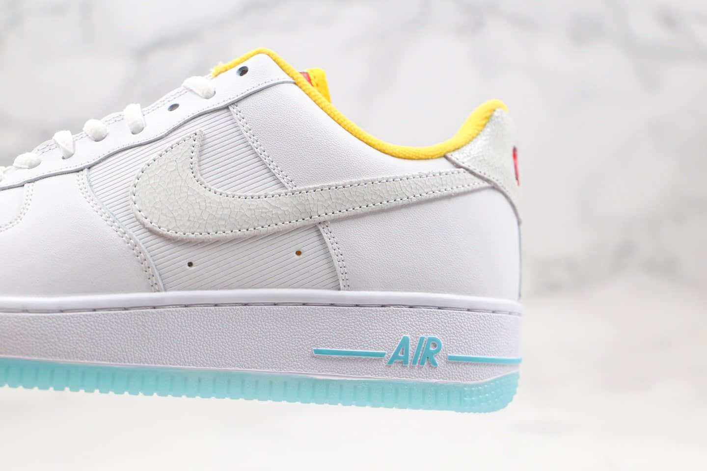 耐克Nike Air Force 1 Pastel White Multicolour纯原版本低帮空军一号绮妮亚LF白黄蓝色板鞋原档案数据开发 货号:CZ8132-100