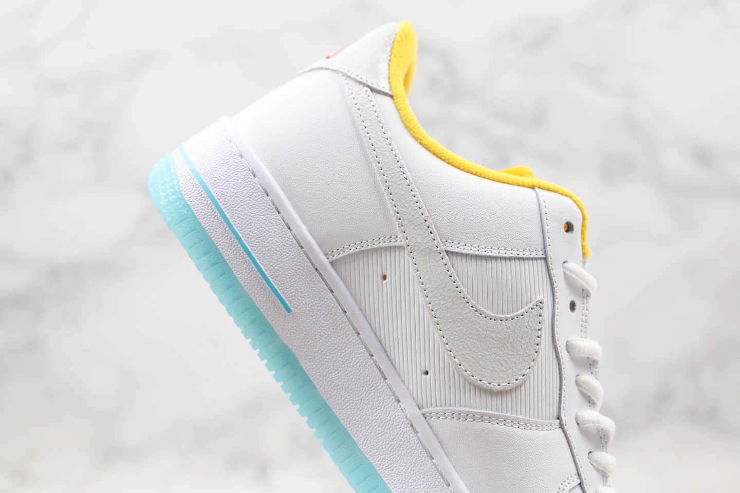 耐克Nike Air Force 1 Pastel White Multicolour纯原版本低帮空军一号绮妮亚LF白黄蓝色板鞋原档案数据开发 货号:CZ8132-100