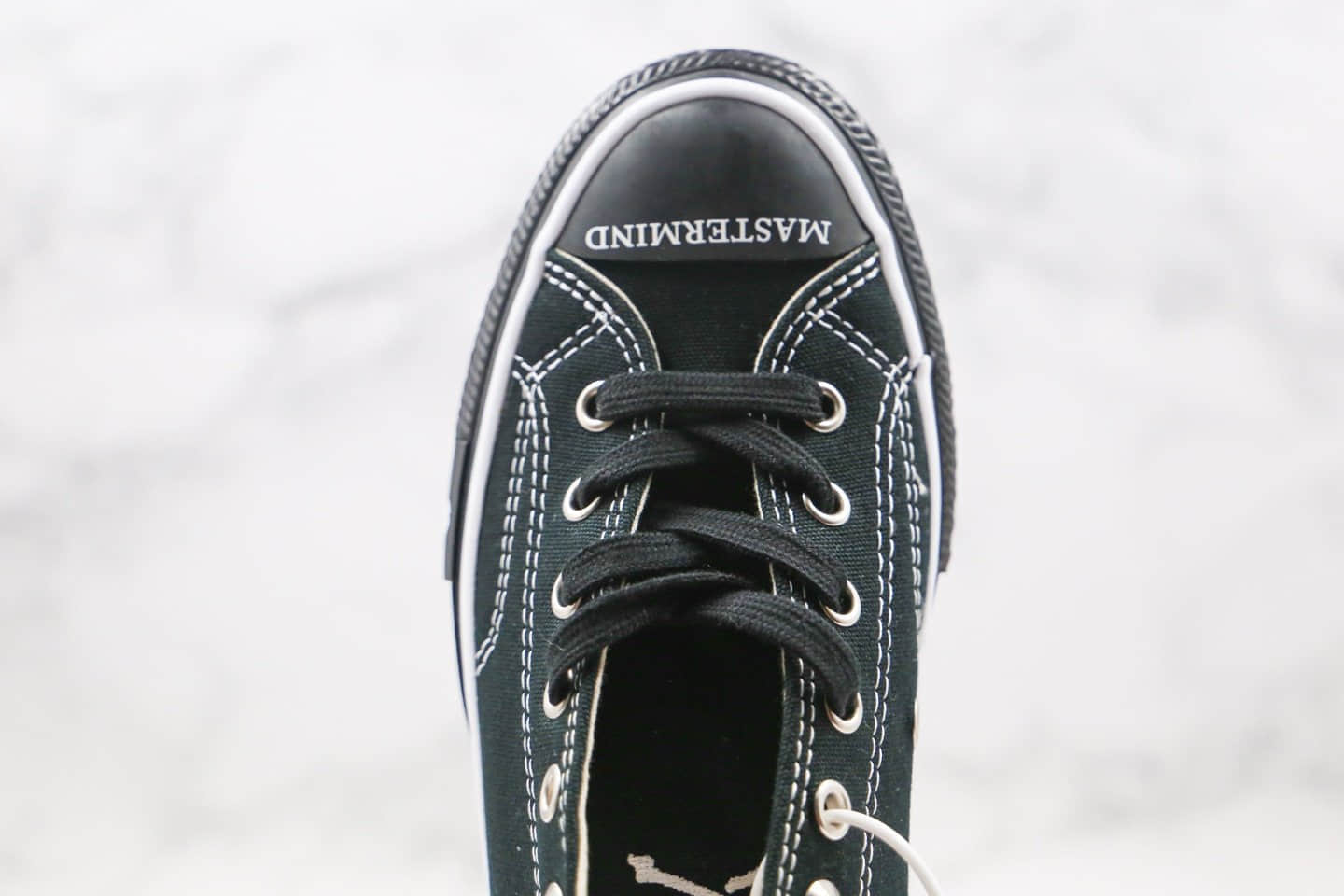 匡威Converse Addict x mastermind JAPAN日本限定ADD骷髅头MMJ联名款公司级版本低帮黑色帆布鞋原厂硫化大底 货号:169075C