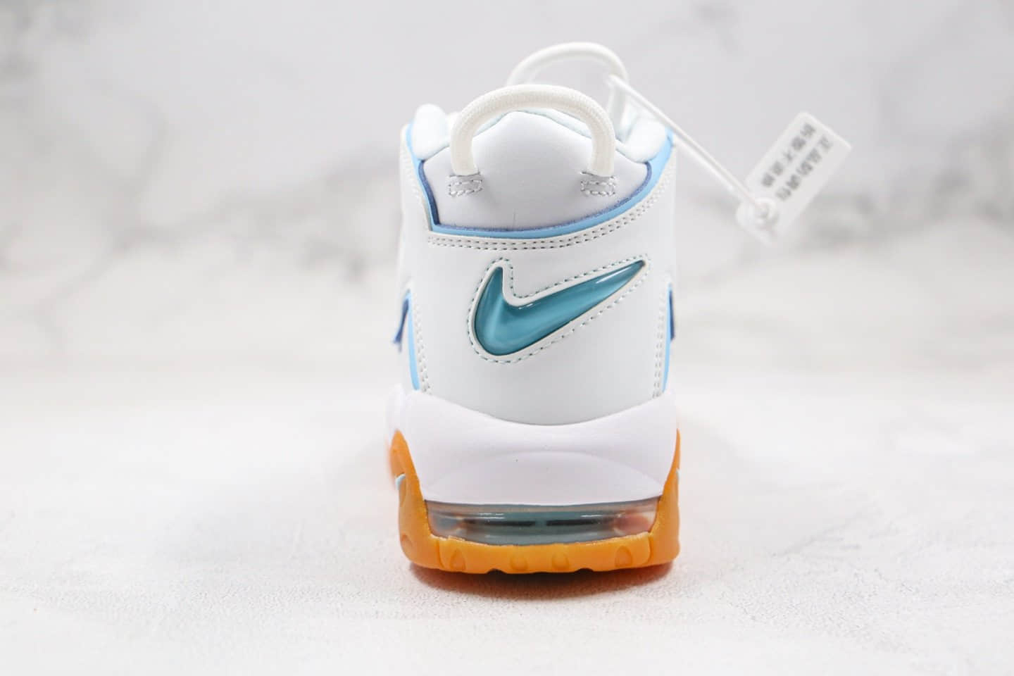 耐克Nike Air More Uptempo 96纯原版本皮蓬大R生胶白蓝色篮球鞋内置全掌气垫 货号:415082-107