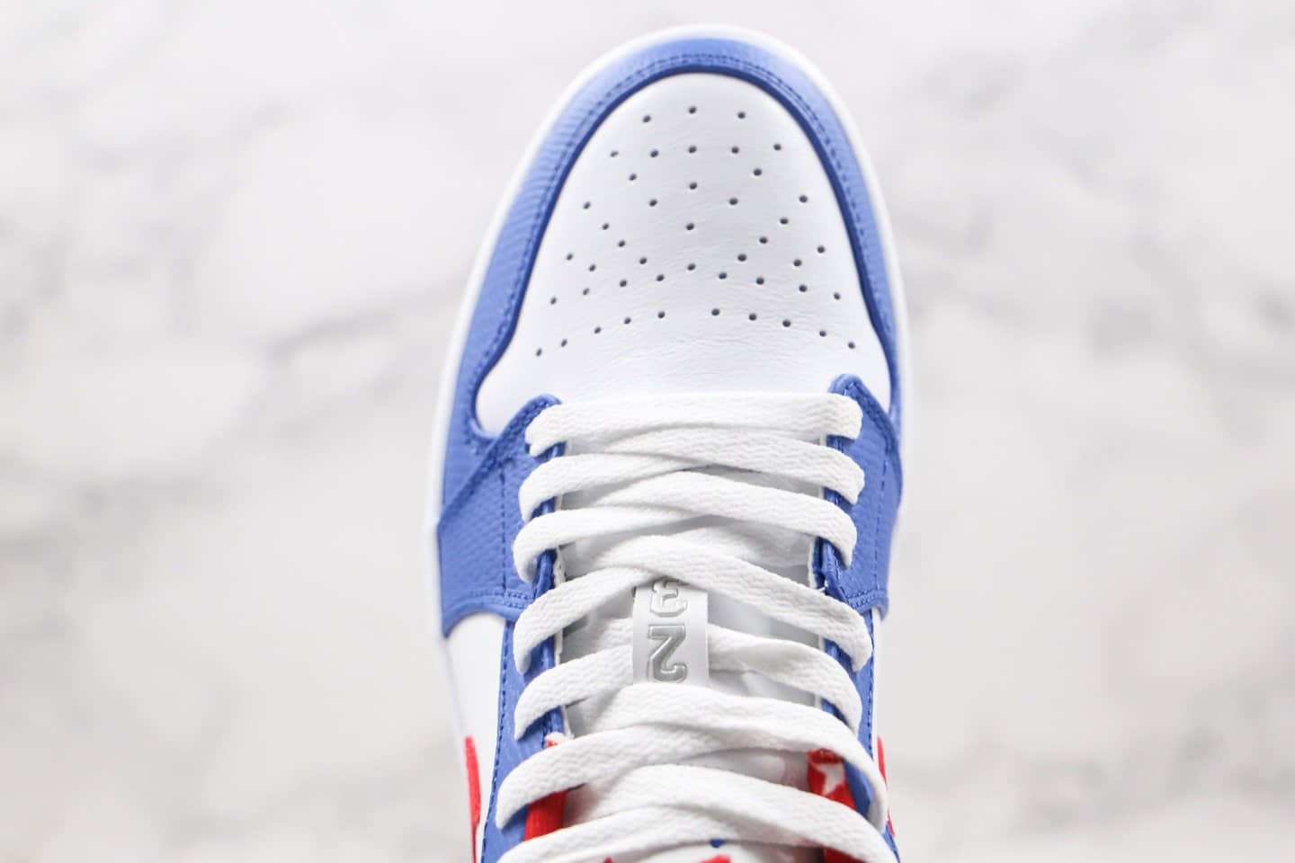 乔丹Air Jordan 1 Low纯原版本低帮AJ1白红蓝色内置气垫原档案数据开发 货号:309192-161