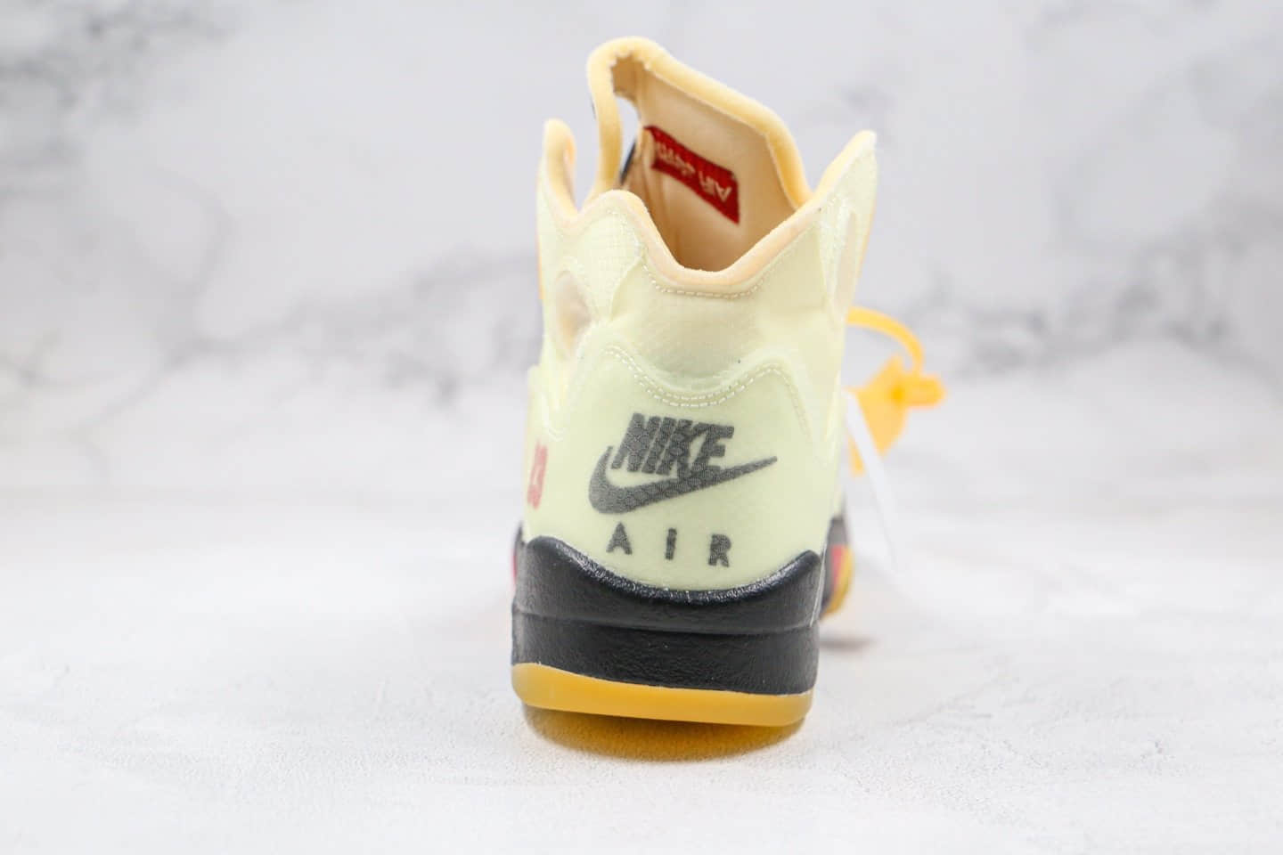 乔丹Air Jordan 5 Sail x OFF-WHITE联名款纯原版本AJ5蝉翼白帆配色原盒配件齐全 货号:DH8565-100