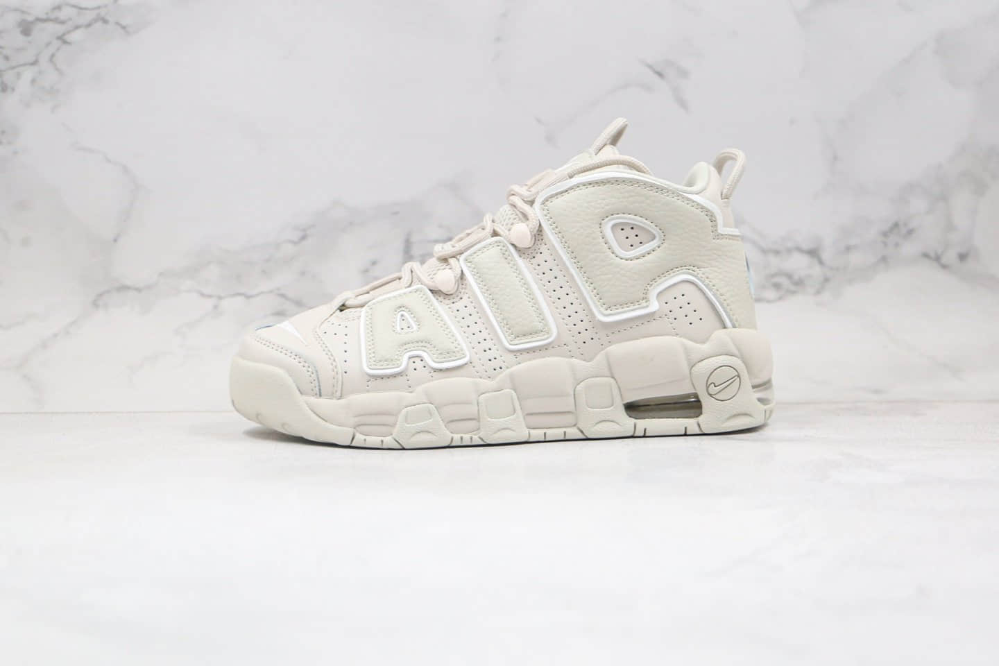 耐克Nike Wmns Air More Uptempo Light Bone纯原版本皮蓬大R米灰色气垫篮球鞋原盒原标 货号:921948-001