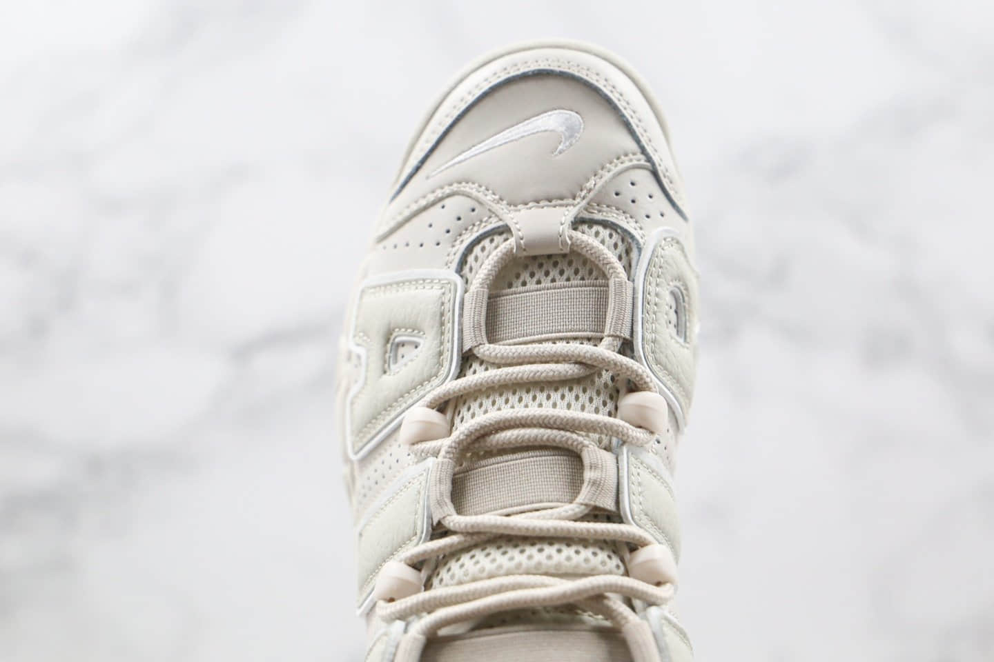 耐克Nike Wmns Air More Uptempo Light Bone纯原版本皮蓬大R米灰色气垫篮球鞋原盒原标 货号:921948-001