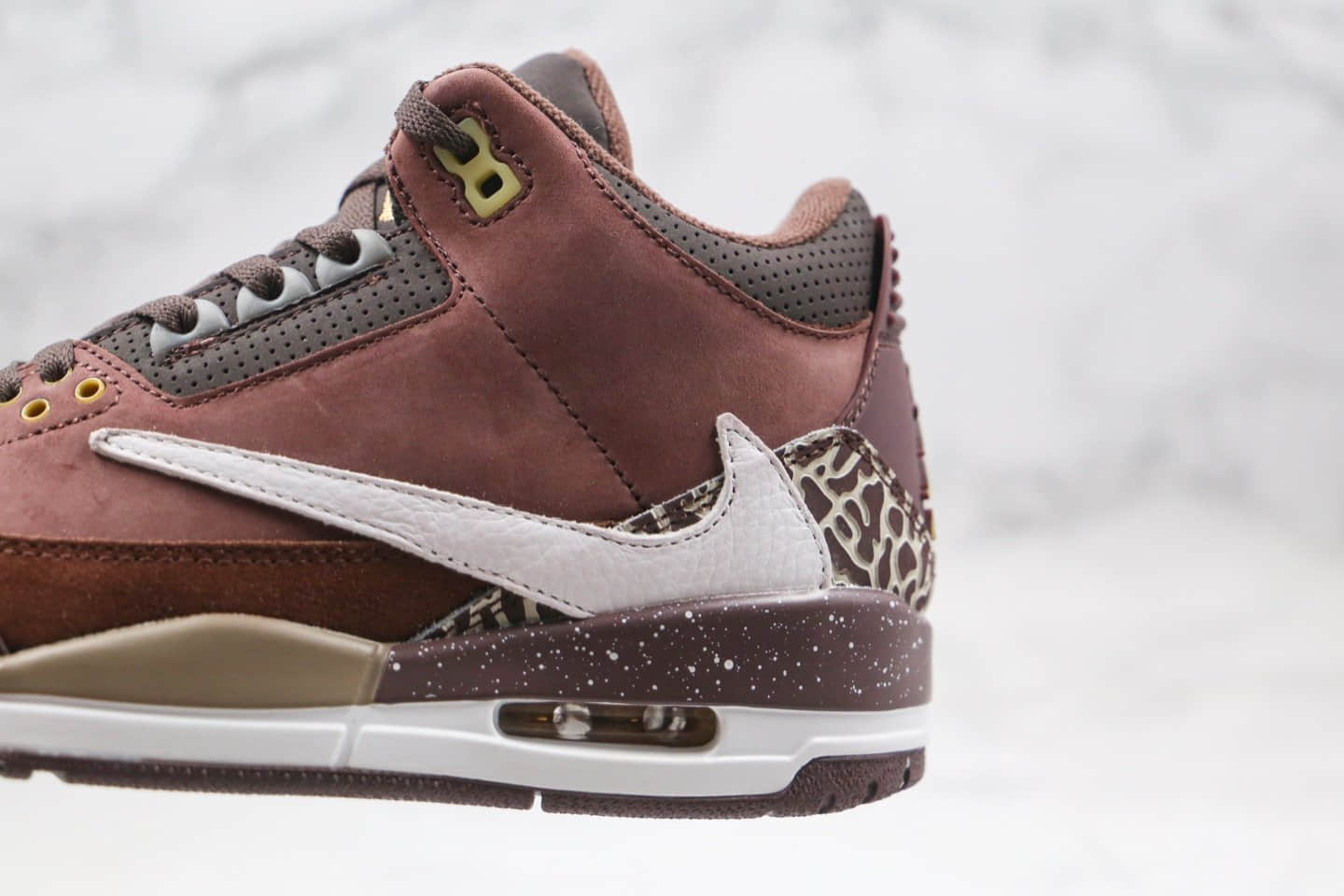 乔丹Air Jordan 3 Retro High OG纯原版本倒钩AJ3麂皮磨砂酒红色原档案数据开发 货号:626988-018