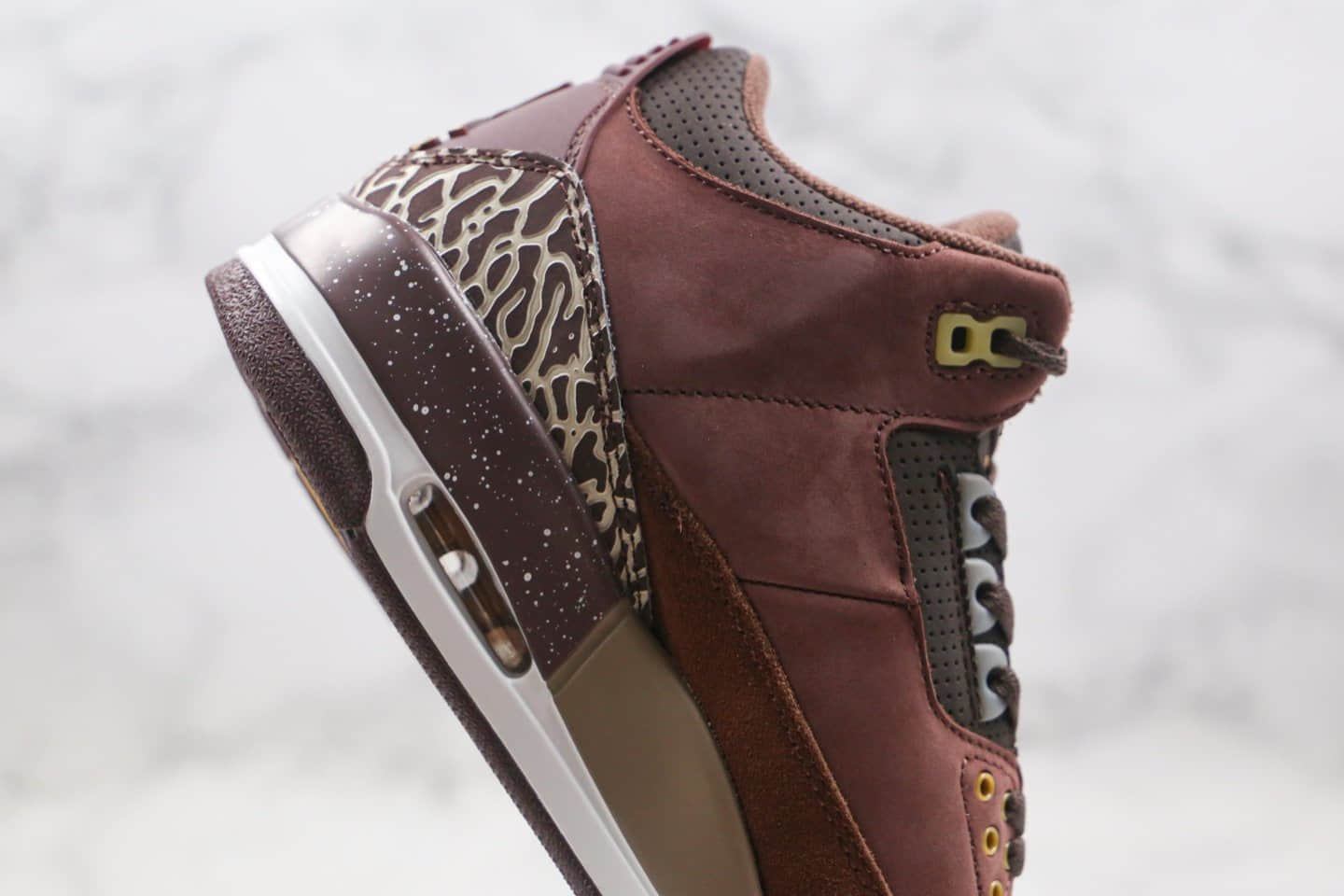 乔丹Air Jordan 3 Retro High OG纯原版本倒钩AJ3麂皮磨砂酒红色原档案数据开发 货号:626988-018