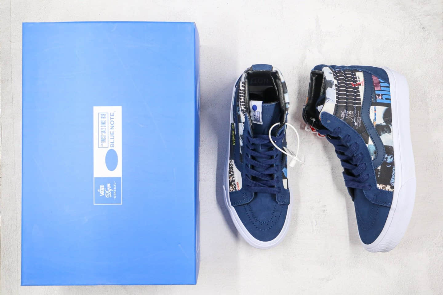 万斯VANS DQM公司级版本三方联名款人像涂鸦印花高帮板鞋原厂蓝色原档案数据开发