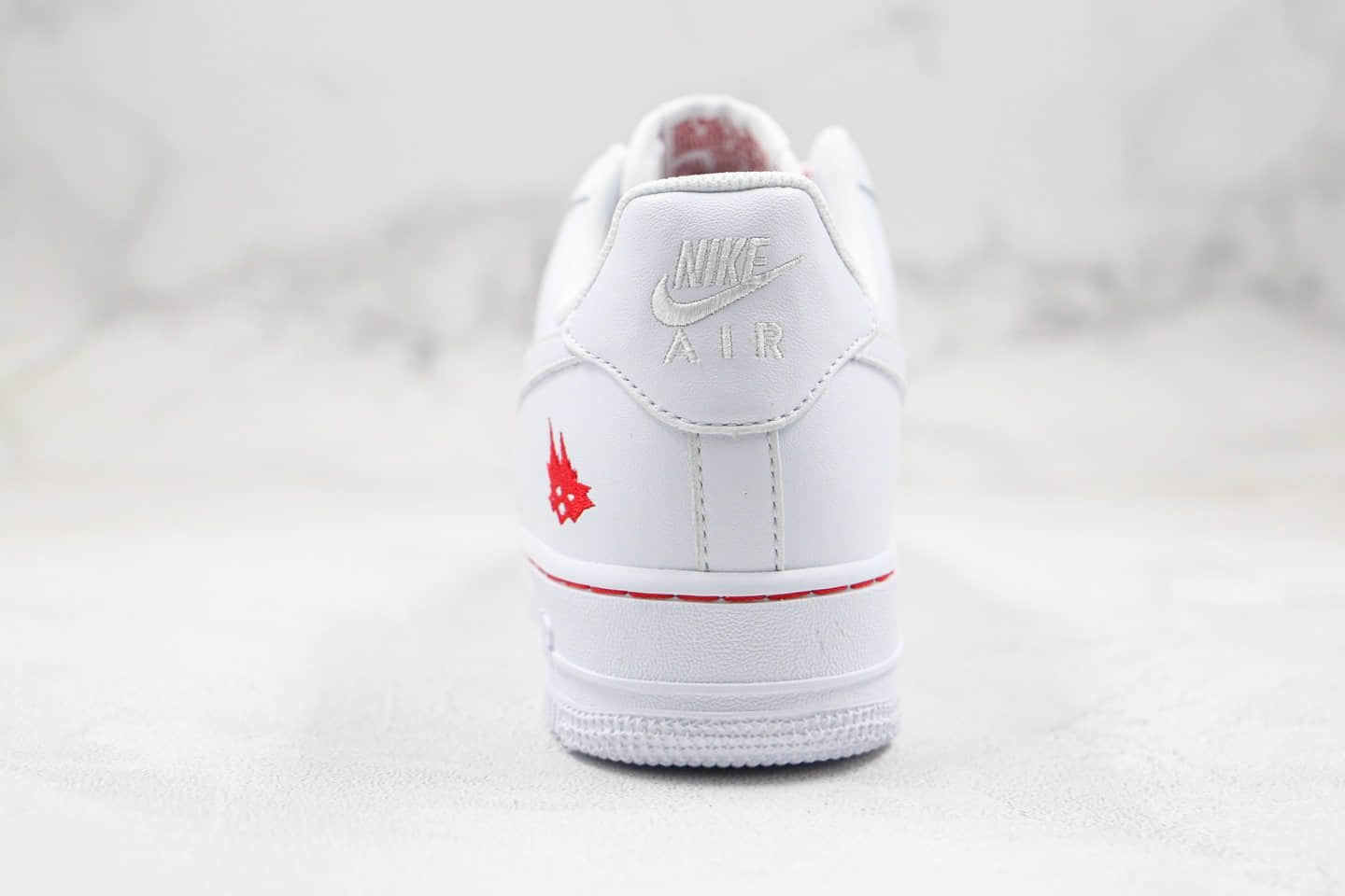 耐克Nike Air Force 1 Low x Travis Scott纯原版本低帮空军一号倒钩绝杀不死鸟刺绣限定版本白红色字母串标内置气垫 货号:CT9225-188