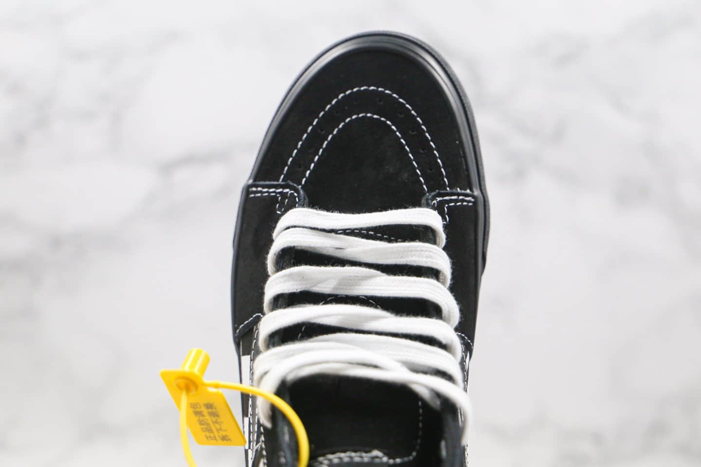 万斯Vans SH8-HI COMFYCUSH公司级版本高帮棋盘格子虎纹拼接鸳鸯黑白色板鞋原楦头纸板打造 货号:VN0A3WMB17Q