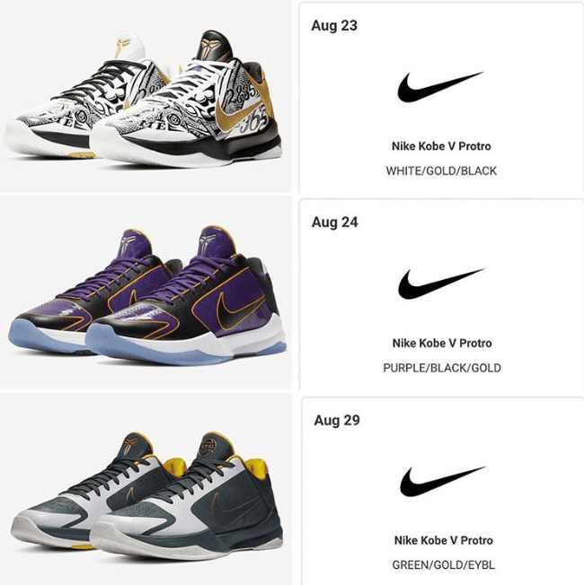 三款Kobe 5 Protro本月发售!科密别错过!