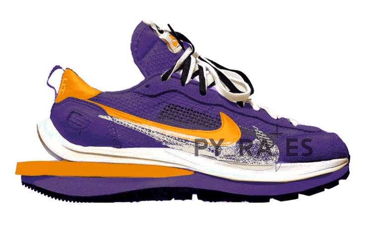 四双 sacai x Nike VaporWaffle新配色曝光!还有经典湖人装扮!