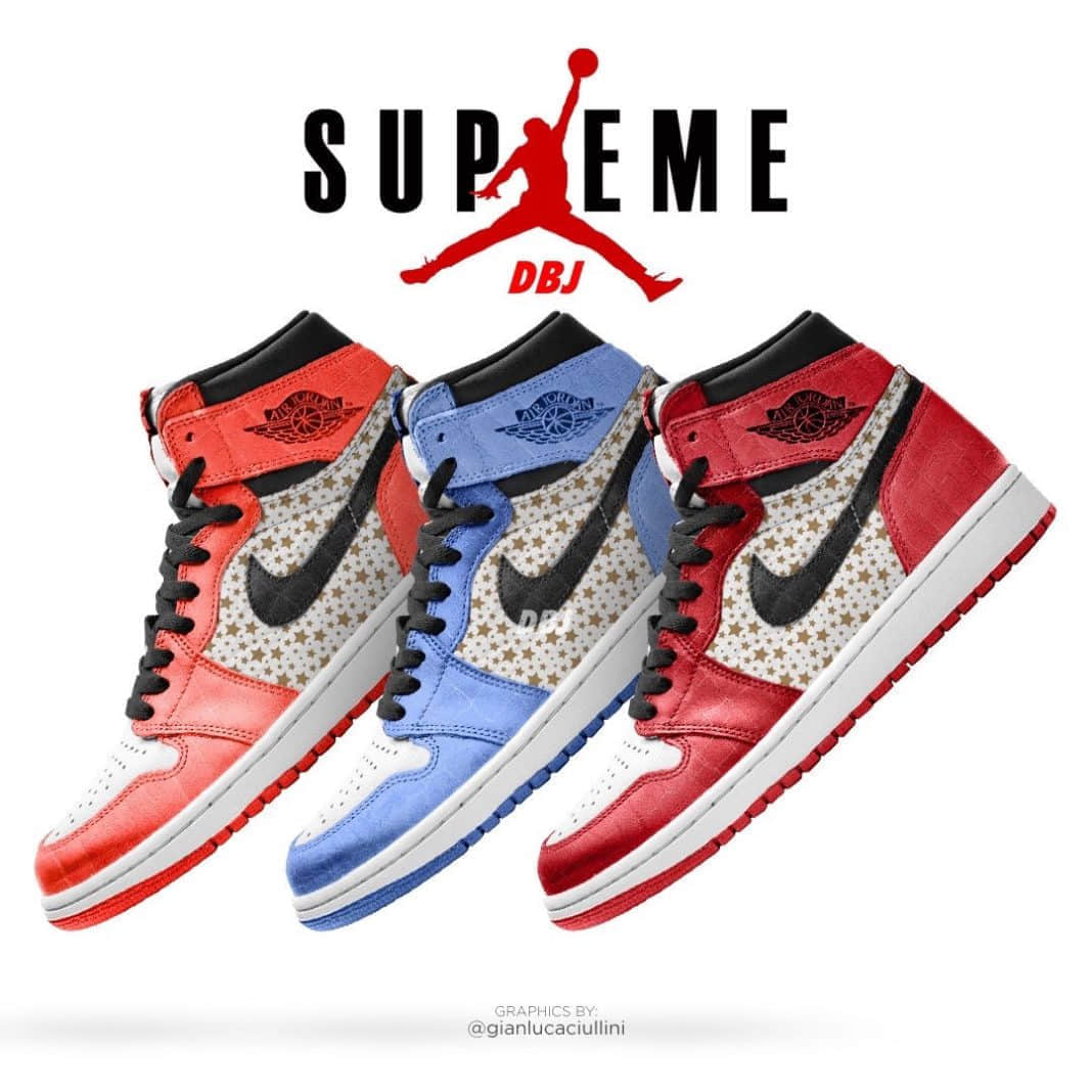 Supreme x AJ1最新渲染图曝光!明年夏季登场!