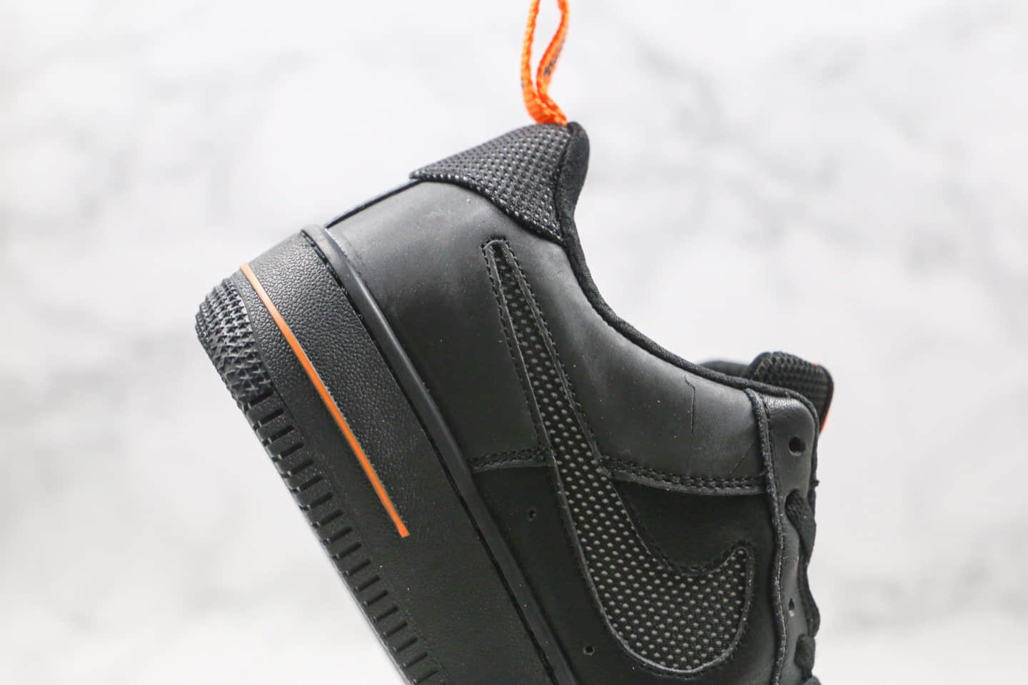 耐克Nike Air Force 1 Low Cut-Out纯原版本低帮空军一号镂空编织勾黑橙色板鞋内置气垫 货号:DC1429-002