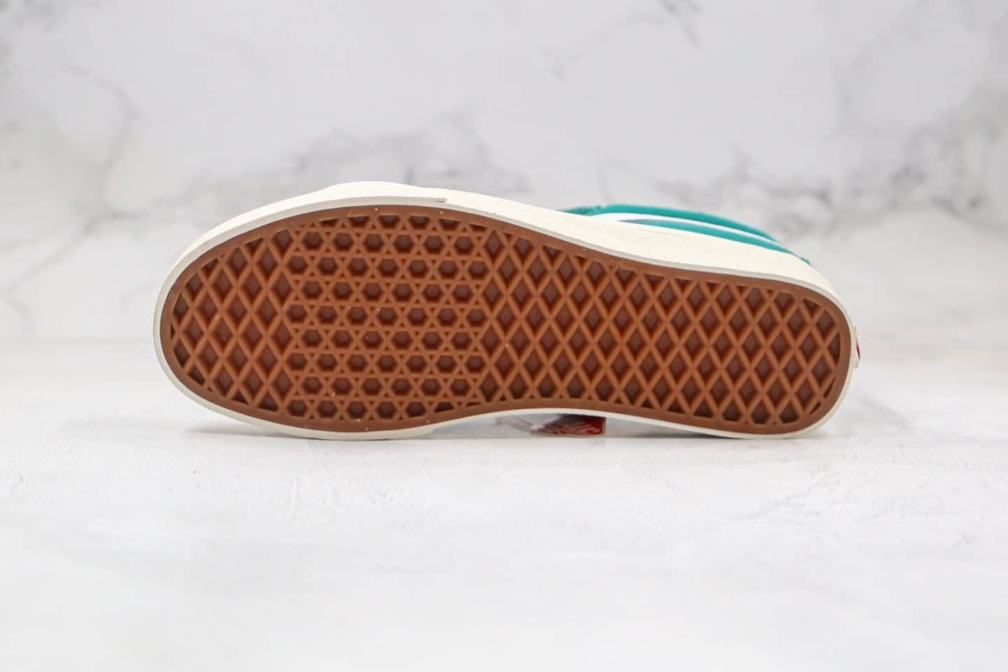 万斯Vans SK8-Mid公司级版本中帮王北车同款复古绿色灰色鞋舌帆布鞋原盒原标 货号:VN0A3WM324Q