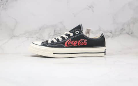匡威Coca-Cola x Converse 1970s公司级版本可口可乐联名3.0低帮帆布鞋黑红色原厂原楦开发 货号:162058C