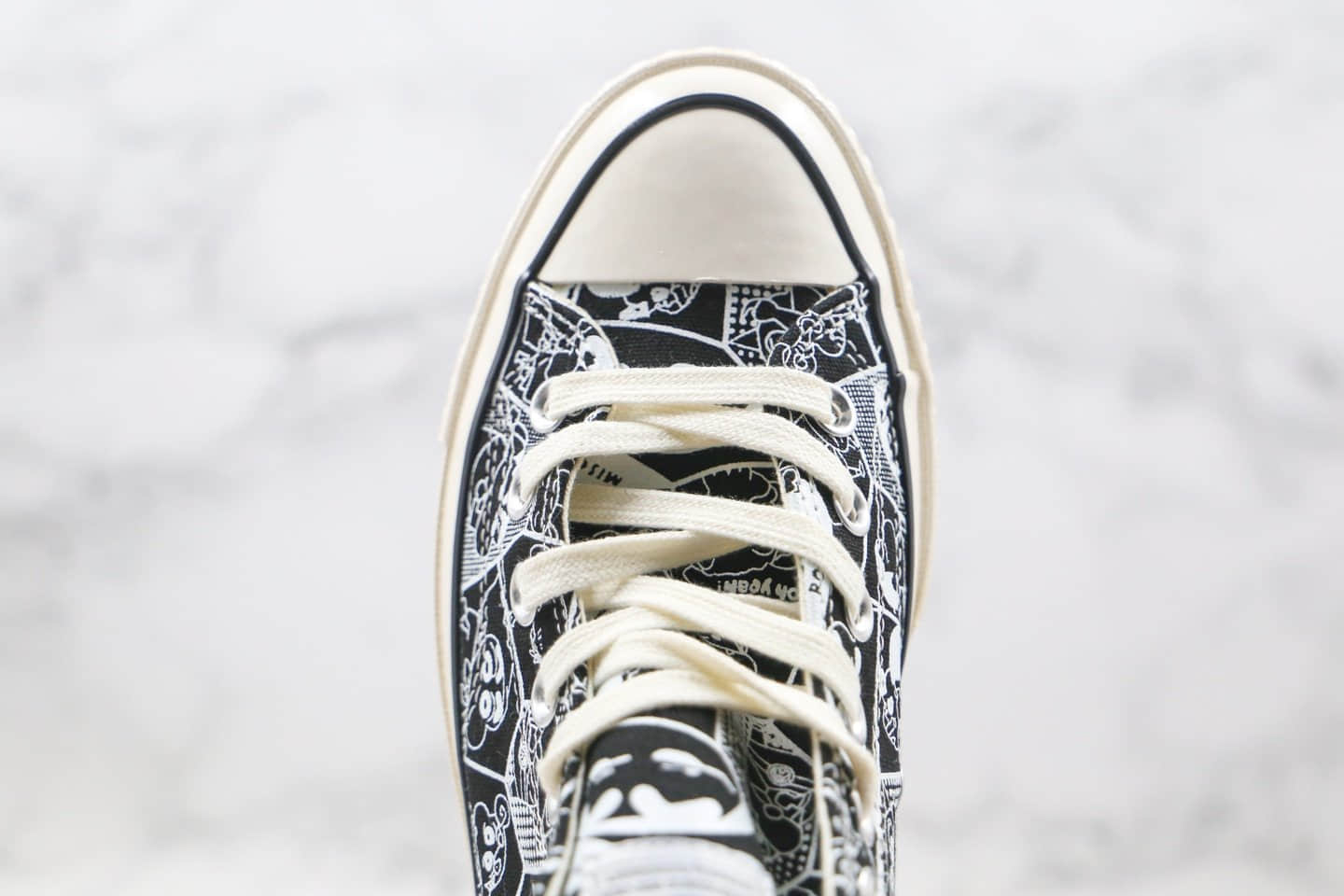 匡威Converse x 蜡笔小新联名公司级版本高帮板鞋涂鸦简笔画黑色原厂硫化 货号:168822C