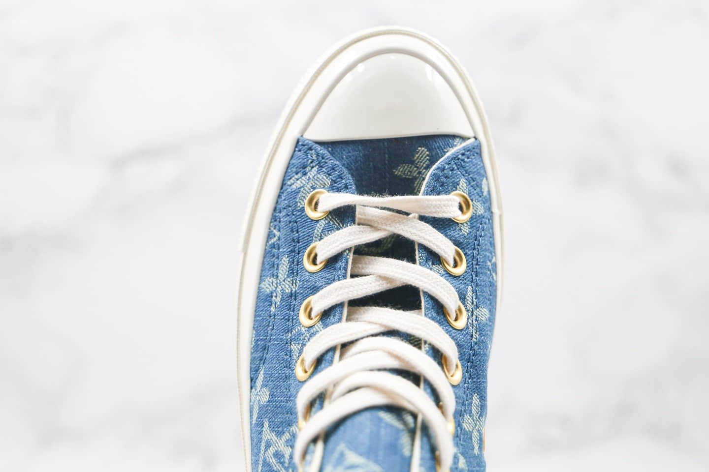 匡威converse 1970S X LV联名款纯原版本高帮牛仔蓝色帆布鞋原厂硫化大底正确硅蓝软中底 货号:162055C