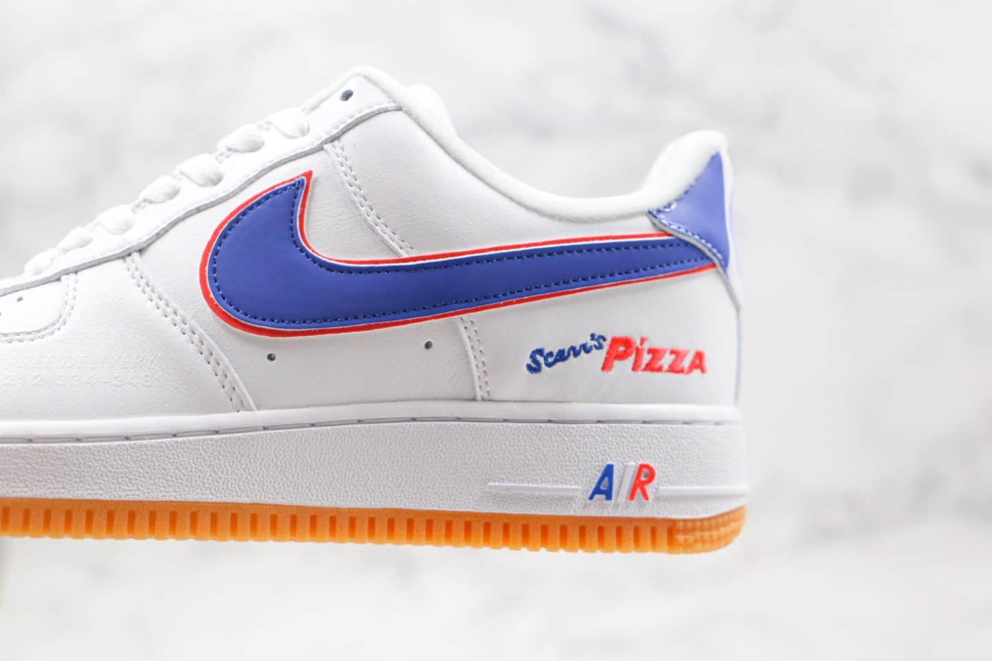 耐克Nike Air Force 1 Low '07 Pizza纯原版本空军一号披萨小红书爆款白橙蓝色原盒配件 货号:CN3244-100