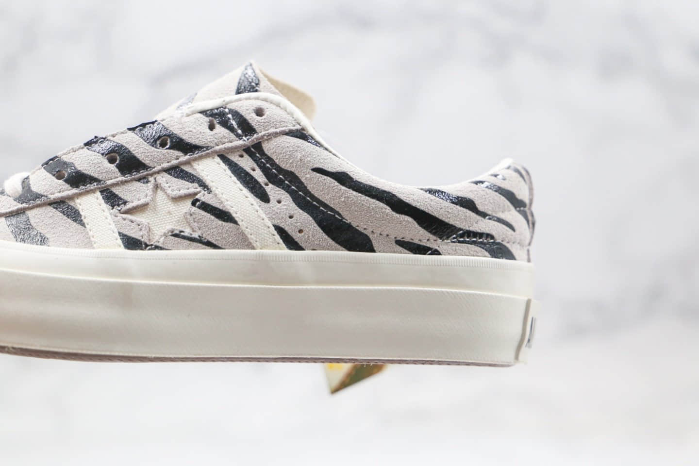 匡威Converse JACK STAR&BARS ZEBRASUEDE公司级版本低帮杰克双杠一星日本限定斑马纹配色原盒原标 货号:1CL101