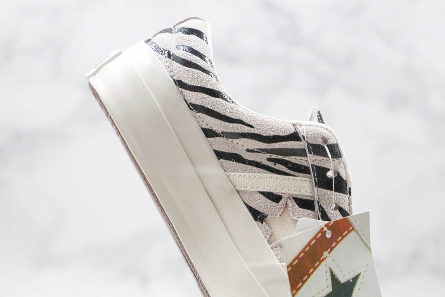 匡威Converse JACK STAR&BARS ZEBRASUEDE公司级版本低帮杰克双杠一星日本限定斑马纹配色原盒原标 货号:1CL101