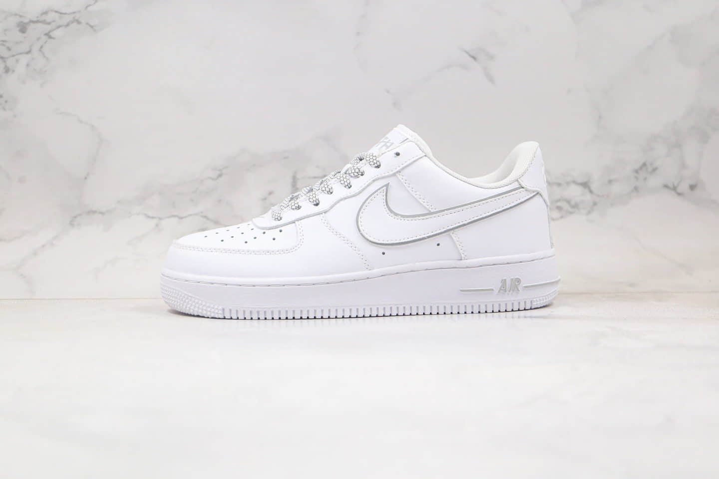 耐克Nike Air Force 1 Low x Kith联名款纯原版本低帮3M满天星白灰色板鞋内置全掌气垫 货号:CR7792-022