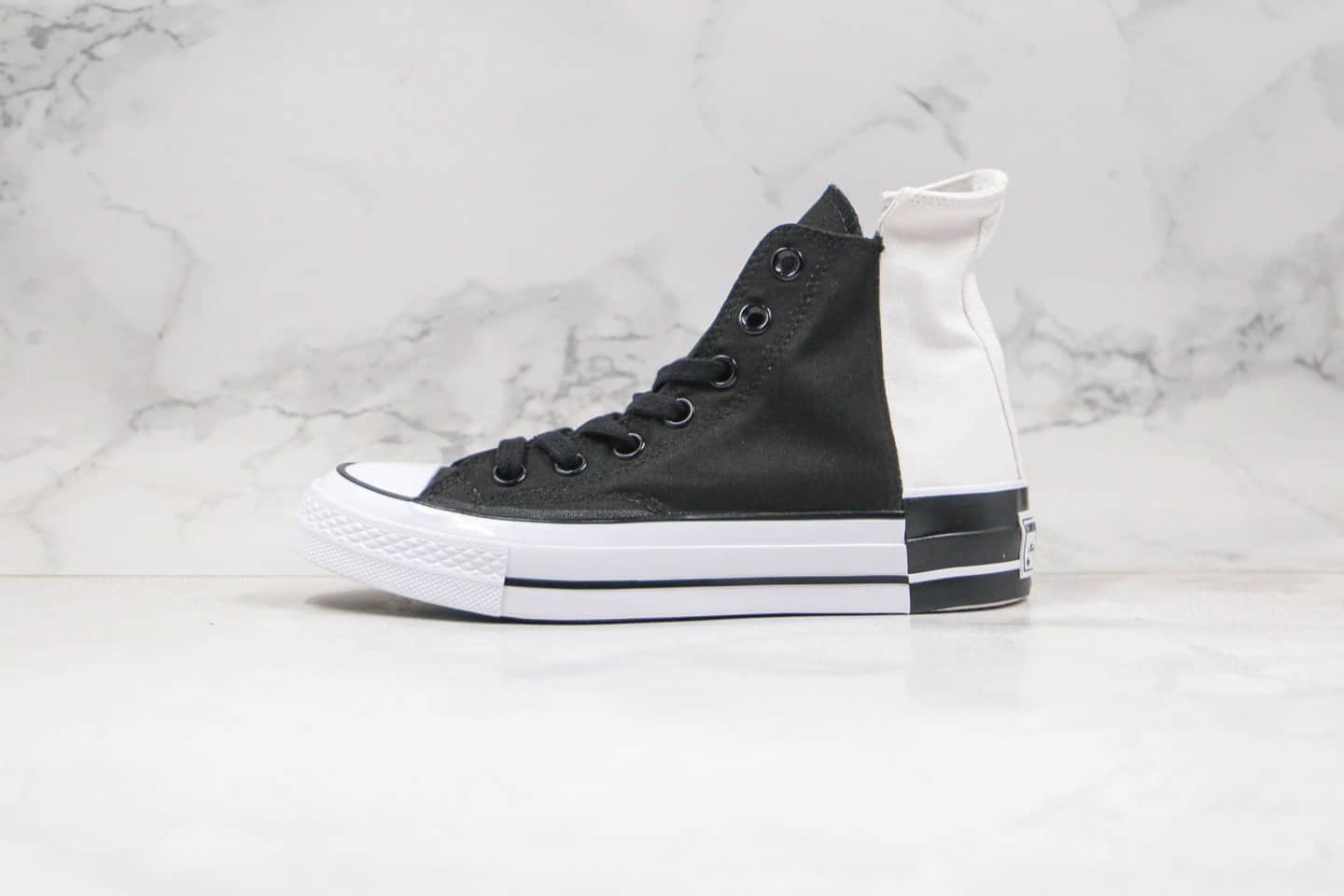 匡威Converse Chuck 70 Rivals公司级版本高帮错位LOGO混搭拼色帆布鞋原盒原标 货号:168670C