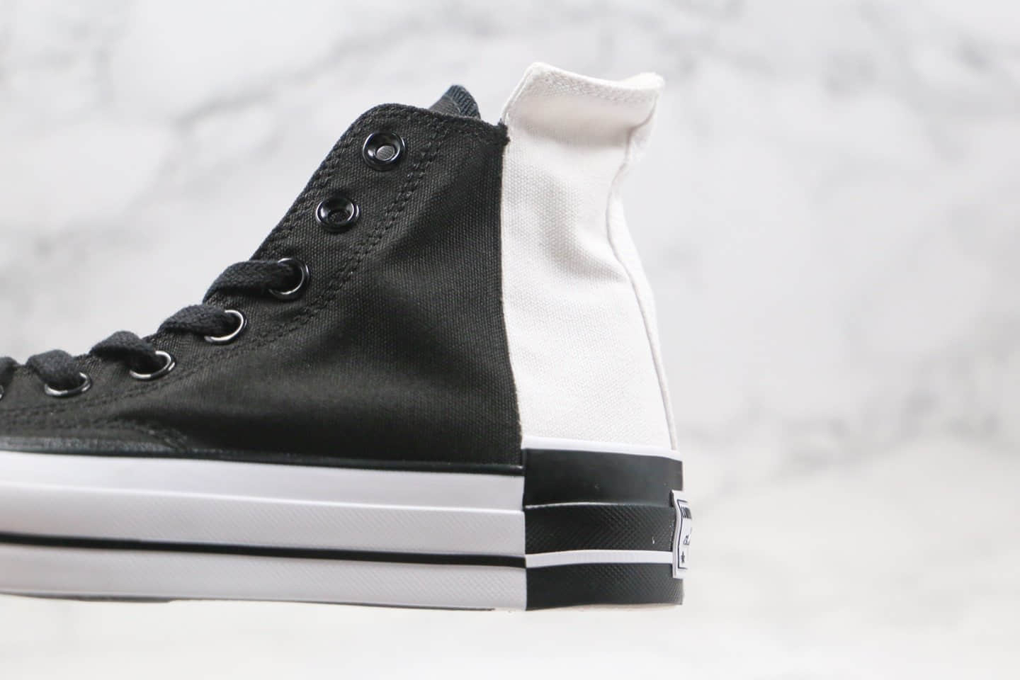匡威Converse Chuck 70 Rivals公司级版本高帮错位LOGO混搭拼色帆布鞋原盒原标 货号:168670C