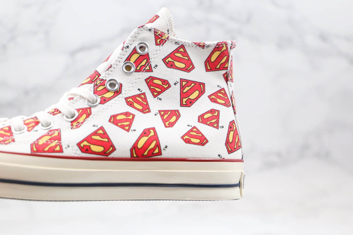 匡威Converse All Star x Superman超人联名款公司级版本红色高帮硫化帆布鞋原档案数据开发 货号:1C993