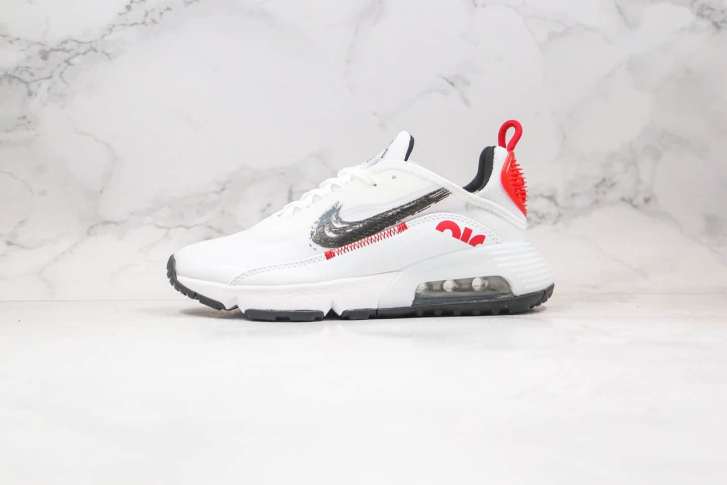 耐克Nike Air Max 2090纯原版本王一博同款Max2090黑红手稿配色气垫跑鞋原鞋开模一比一打造 货号：DA4304-100