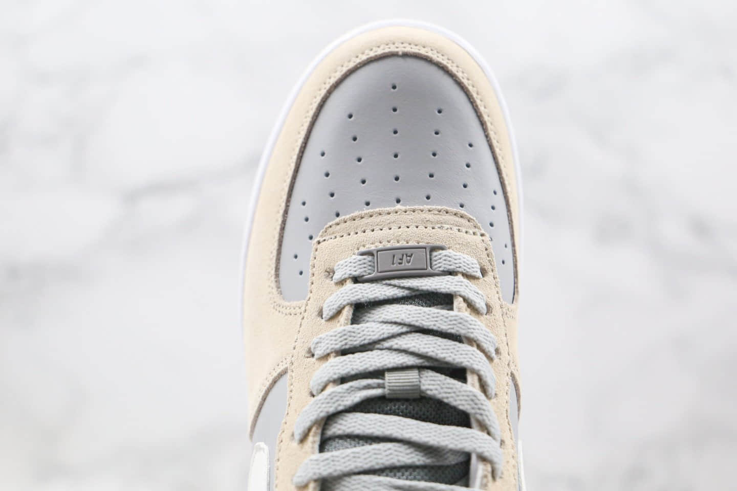 耐克Nike Air Force 1 '07 Grey Black纯原版本低帮空军一号卡其灰色北极狐拼接板鞋原鞋开模一比一打造 货号:AH0287-209