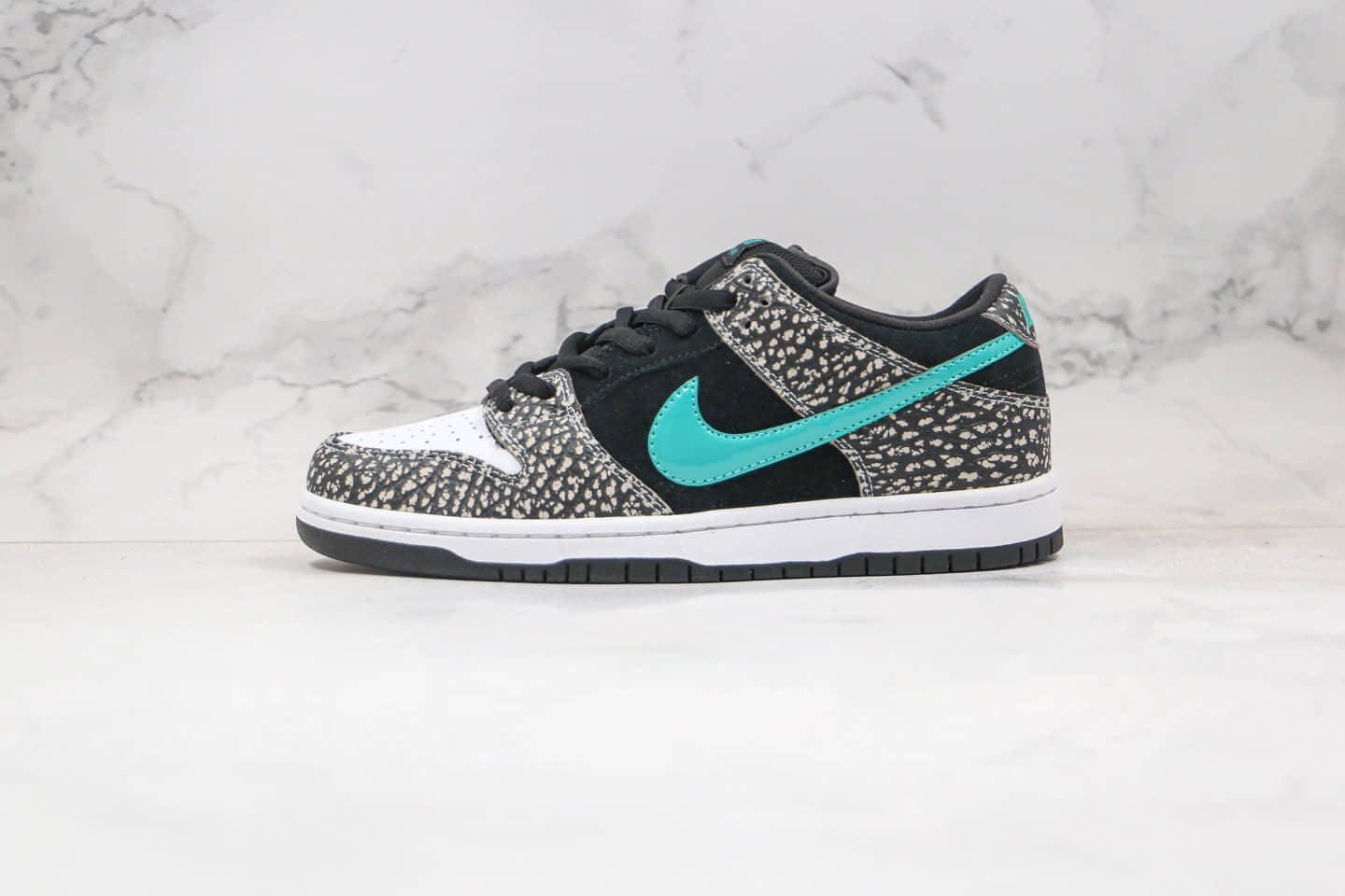 耐克Nike SB Dunk Low PRO Elephant纯原版本低帮SB DUNK板鞋大象灰黑绿色蒂芙尼灰爆裂纹内置Zoom气垫 货号:BQ6817-009