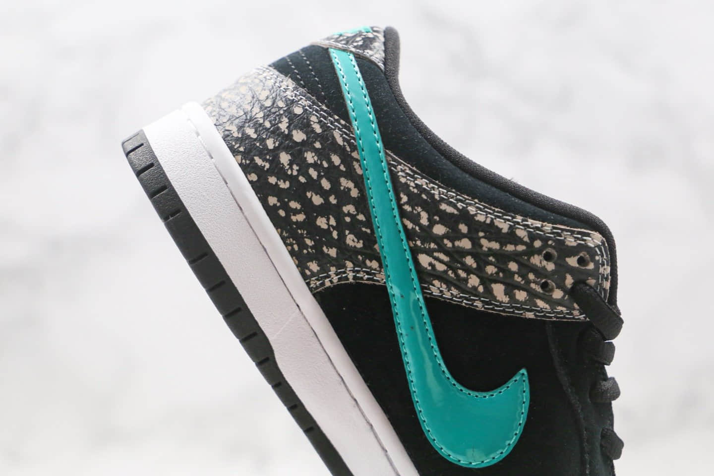 耐克Nike SB Dunk Low PRO Elephant纯原版本低帮SB DUNK板鞋大象灰黑绿色蒂芙尼灰爆裂纹内置Zoom气垫 货号:BQ6817-009