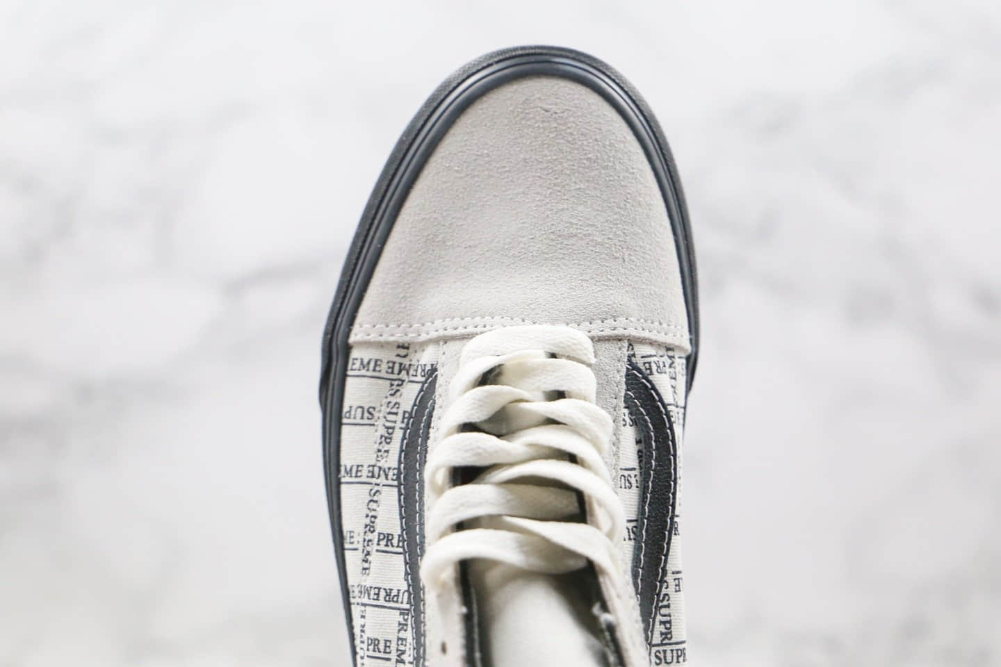 万斯Vans Old Skool Pro 2020 x Supreme低帮SUP联名款公司级版本白黑色格子硫化板鞋原盒原标