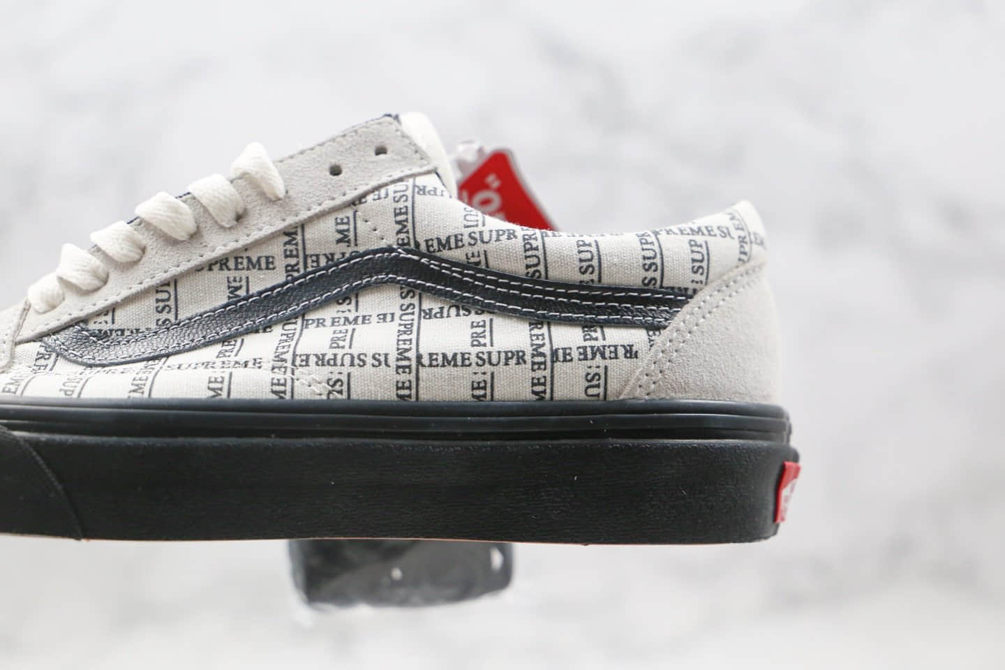 万斯Vans Old Skool Pro 2020 x Supreme低帮SUP联名款公司级版本白黑色格子硫化板鞋原盒原标