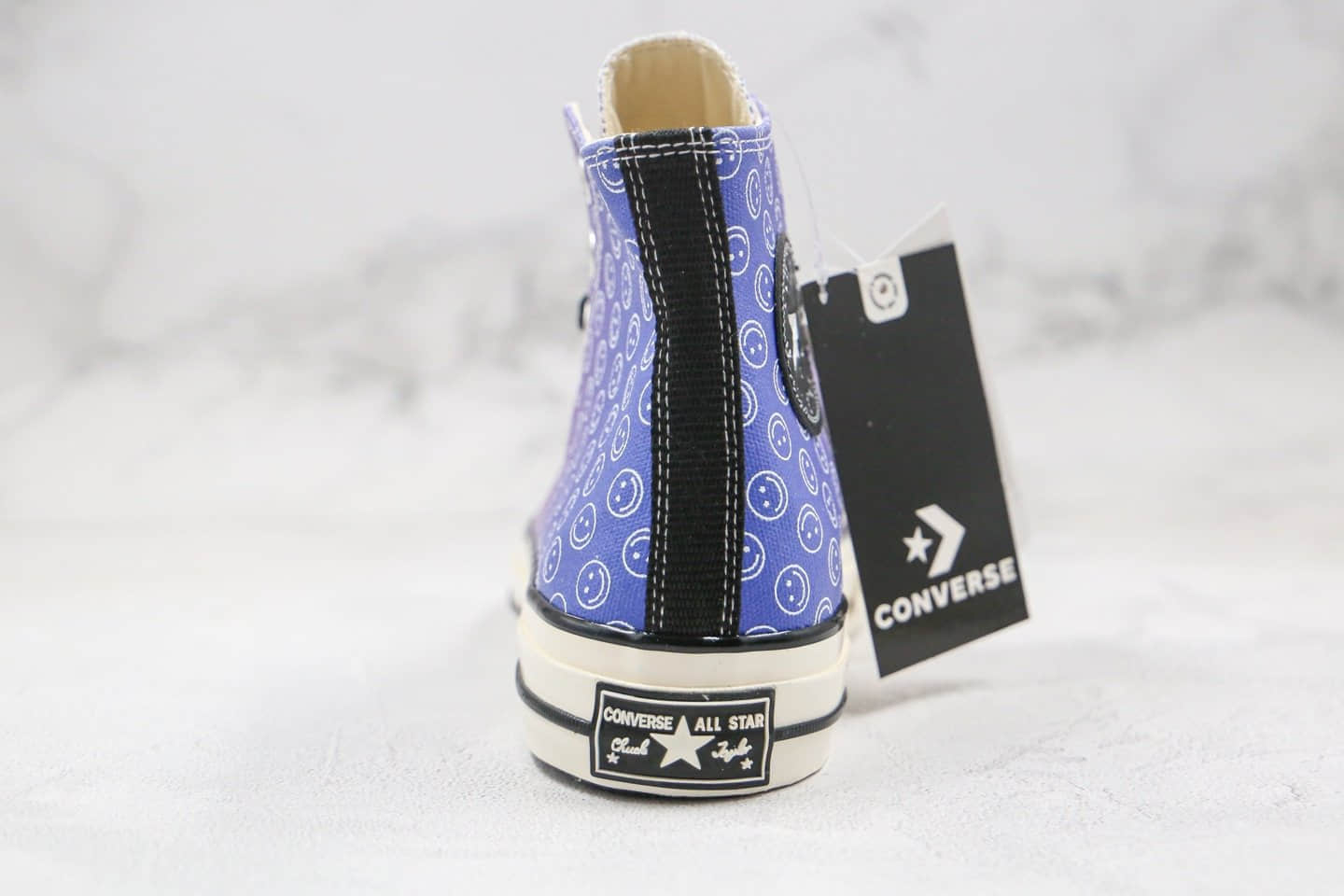 匡威Converse chuck70 Happy Camper公司级版本高帮渐变紫色笑脸硫化板鞋原楦头纸板打造 货号:167635C