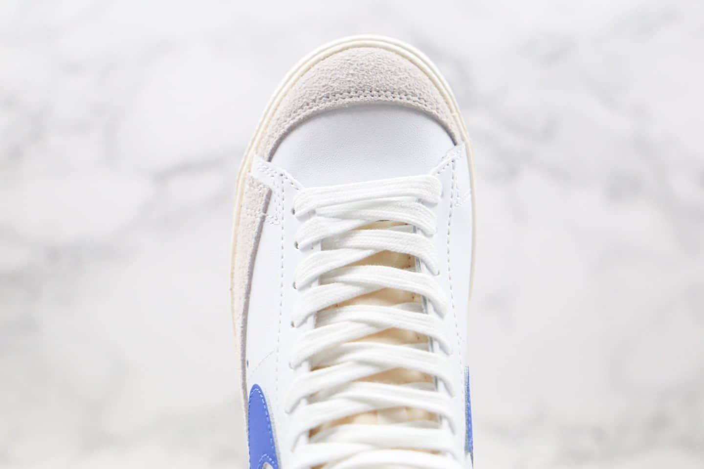 耐克NIKE BLAZER MID 77 VINTAGE纯原版本中帮开拓者白蓝色板鞋原档案数据开发 货号:BQ6806-103