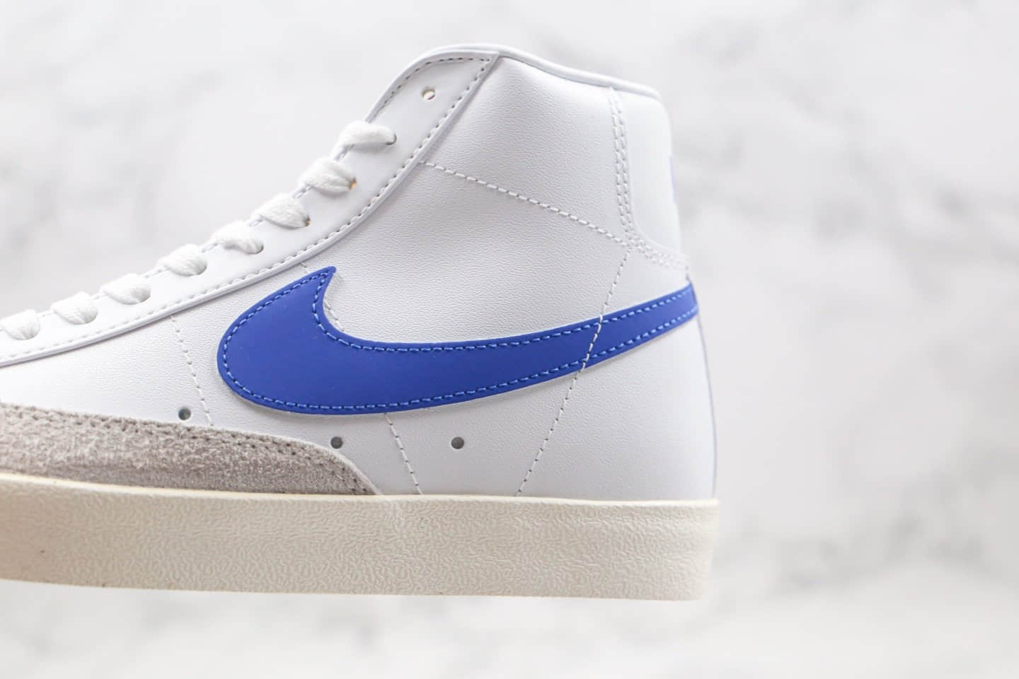 耐克NIKE BLAZER MID 77 VINTAGE纯原版本中帮开拓者白蓝色板鞋原档案数据开发 货号:BQ6806-103