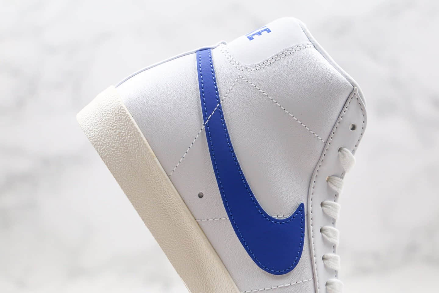 耐克NIKE BLAZER MID 77 VINTAGE纯原版本中帮开拓者白蓝色板鞋原档案数据开发 货号:BQ6806-103