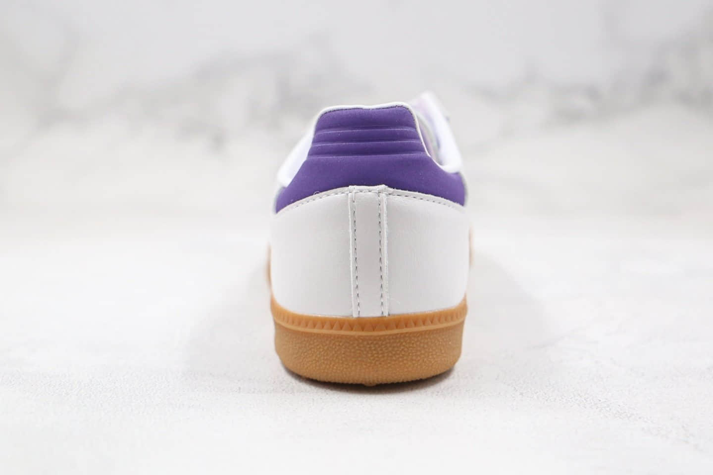 阿迪达斯Adidas Samba OG FT纯原版本桑巴板鞋白紫色内置NFC芯片原盒原标 货号:EE5452