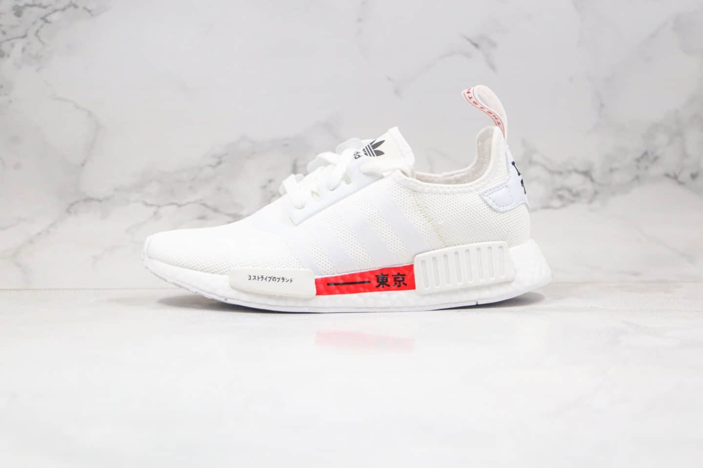 阿迪达斯adidas NMD R1 Tokyo纯原版本爆米花跑鞋NMD日本东京限定白红色内置原厂巴斯夫大底 货号:H67745